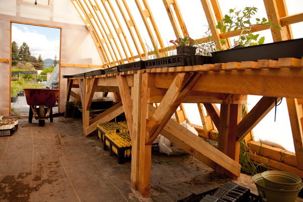 Potting benches by Lucas McIver Photo: Patrick Record